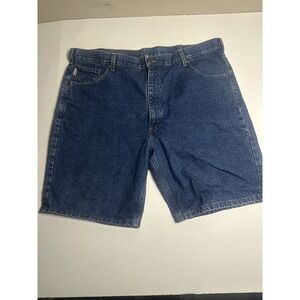 Carhartt Bermuda Shorts Men's‎ 42 Blue Denim 100% Cotton Logo 5-Pockets Zip Fly